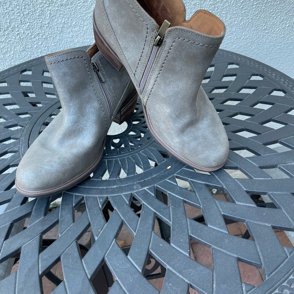 Clarks Gray Ankle Booties for Women